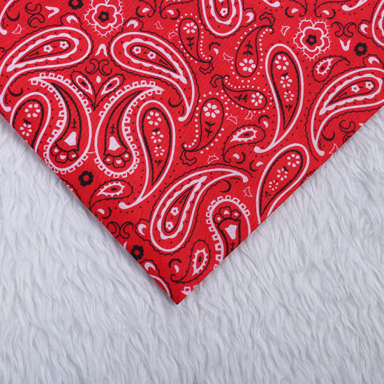 Picture of Red - Printing Polyester Paisley Pattern Fabric For DIY Masks Quilting Garment Patchwork (Width：150cm），1M