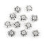 Immagine di Lega di Zinco Separatori Perline Fiore Argento Antico Circa 10mm x 10mm, Foro:Circa 1.2mm, 100 Pz