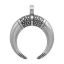 Immagine di Lega di Zinco Ciondoli Luna Argento Antico Modello 34mm x 28mm , 20 Pz