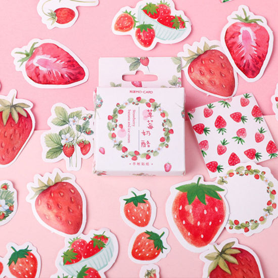 Image de DIY Papier Autocollant Décoration Fraises     