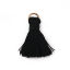Image de Breloques Franges en Rayonne Doré Noir 22mm long - 21mm long, 10 Pcs