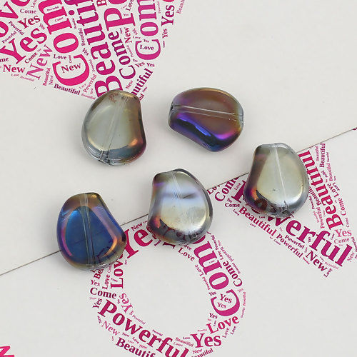 Picture of Glass AB Rainbow Aurora Borealis Beads Hyacinth Bean Transparent 