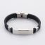 Image de Bracelets en Acier Inoxydable Argent Mat Pouvoir Graver sur Espace Blanc Un Côté 1 Pièce