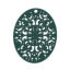 Immagine di Ottone Filigree Stamping Ciondoli Combattimento-Verde Ovale 3.1cm x 2.4cm, 10 Pz