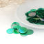 Imagen de Cloruro Polivinílico de Paillette Sequin Colgantes Charms Ronda , Verde Transparente AB Color 16mm Dia, 500 Unidades