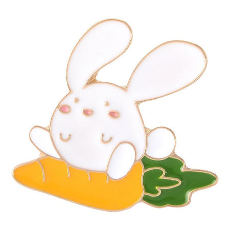 Pin Brooches Carrot Rabbit Enamel Pin Brooches Carrot Rabbit Enamel