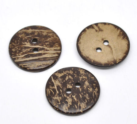 Coconut Shell Sewing Buttons Scrapbooking