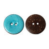 Picture of Handmade Natural Coconut Shell Sewing Buttons Scrapbooking Round Enamel