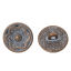 Image de Bouton de Haute Couture en Alliage de Zinc Rond Cuivre Rouge Antique Fleur 15mm Dia, 50 PCs