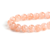 Picture of Glass Beads Round Orange Ink Spot Pattern About 10mm Dia, Hole: Approx 1.6mm, 76cm long, 1 Strand (Approx 80 PCs/Strand)