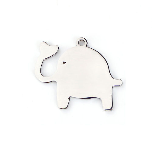 Picture of Stainless Steel Pet Silhouette Charms Elephant Animal