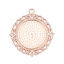 Image de Pendentifs Supports à Cabochons en Alliage de Zinc Rond (Convenable à  Double Face)     