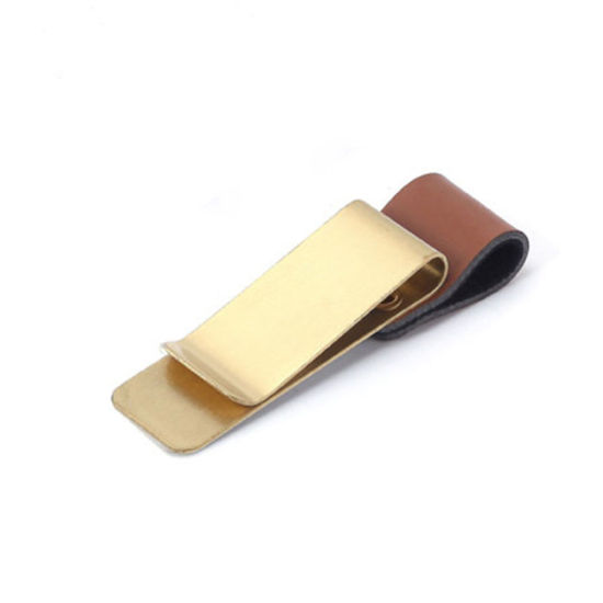 Picture of Copper Money Clip Gold Plated 52mm x 20mm, 1 Piece