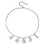 Immagine di Collana Tono Argento Messaggio " Angel " Trasparente Strass 37cm Lunghezza, 1 Pz