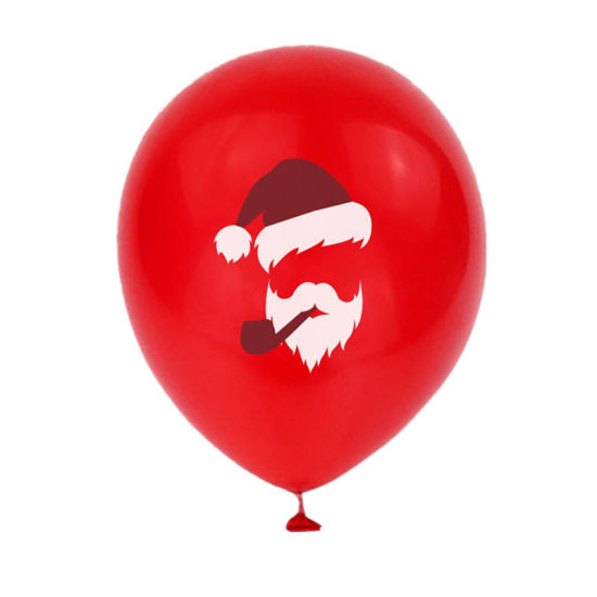 Picture of Latex Balloon Red Christmas Santa Claus 2 PCs