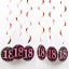 Picture of Plastic Hanging Decoration Birthday Supplies Pink Round Spiral Message " 18 " 18cm, 1 Set ( 6 PCs/Set)
