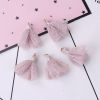 Picture of Polyester Pendants Tassel Gold Plated Mauve W/ Jump Ring About 30mm(1 1/8") x 27mm(1 1/8"), 10 PCs