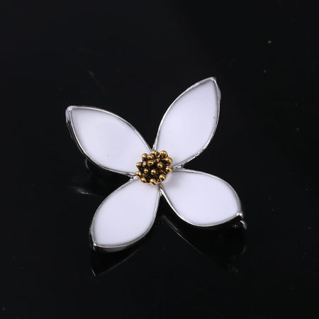 Zinc Based Alloy Connectors Flower Enamel