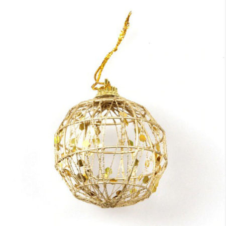 Pendentifs d'Embellissement en Alliage de Fer Doré Balle 1 Kit ( 6 Pcs/Kit)