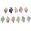 Bild von Stoff Anhänger Schmetterlingsflügel Bunt 5cm x 2.6cm, 5 Blätter