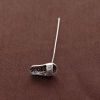 Picture of Zinc Based Alloy Ball Head Pins Antique Silver Color Shoes 5.8cm(2 2/8") long, 0.7mm (21 gauge), 20 PCs