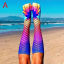 Women's Stockings Mermaid Fish Scale Multicolor の画像