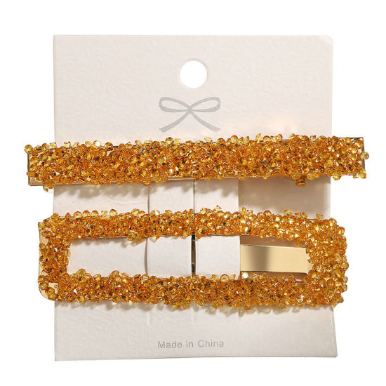 Immagine di Forcina Oro Strass 1 Serie ( 2 Pz/Pacchetto)