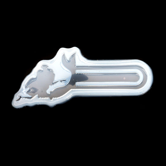 Imagen de Silicona Molde Marcadores de libro Blanco Sirena 93mm x 40mm, 2 Unidades