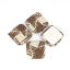 Picture of Zinc Based Alloy Embellishments Square Beige & Brown 25mm x 25mm, 4 PCs
