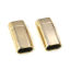 Picture of Zinc Based Alloy Magnetic Clasps Rectangle Light Golden (Fits 10mm x4.5mm Cord) 25mm x 13mm, 5 Sets