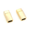 Imagen de Corchetes Magnéticos Rectángulo de Oro Claro (Ajusta 5.6mm x2.6mm Cuerda) 17mm x 9mm, 5 Juegos