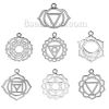 Picture of Zinc Based Alloy Yoga Healing Pendants Mixed Hollow