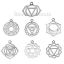 Image de Pendentifs Yoga en Alliage de Zinc Mite Creux 