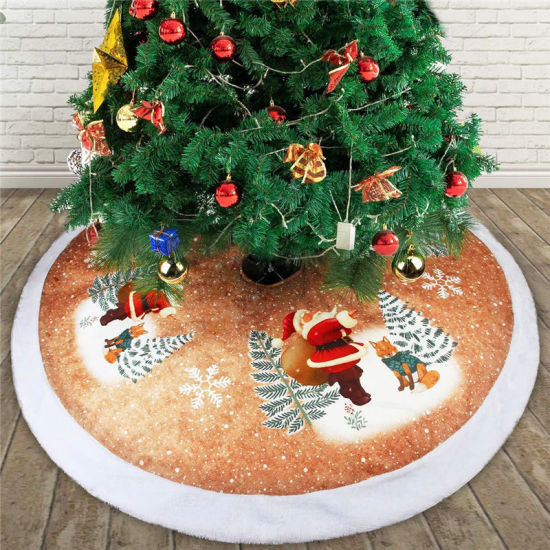 Bild von Stoff Teppich Rund Bunt Weihnachten Weihnachtsmann 98cm D., 1 Stück