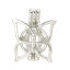Picture of Zinc Based Alloy Wish Pearl Locket Jewelry Pendants Butterfly Animal Silver Plated Can Open (Fit Bead Size: 8mm) 21mm( 7/8") x 17mm( 5/8"), 5 PCs