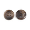 Picture of Resin Sewing Buttons Scrapbooking 4 Holes Round Coffee 15mm Dia, 30 PCs