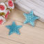 Picture of Resin Pendants Pentagram Star Blue Glitter 39mm(1 4/8") x 37mm(1 4/8"), 20 PCs