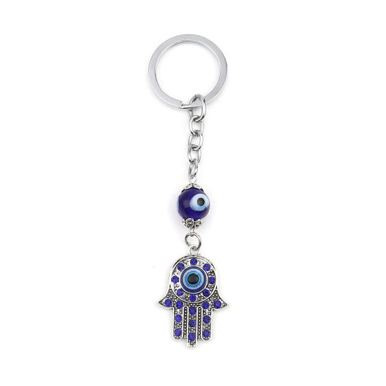 Picture of Religious Keychain Keyring Hamsa Symbol Hand Evil Eye