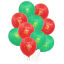 Image de Ballon en Feuille d'Aluminium Père de Noël Rouge & Vert Cloche 1 Kit ( 10 Pcs/Kit)