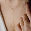Image de Collier Lariat en Forme de Y Demi Lune Etoile    