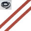 Picture of Velvet Faux Suede Jewelry Cord Rope Red Round Rivet 8mm( 3/8"), 2 PCs (Approx 1 M/Piece)