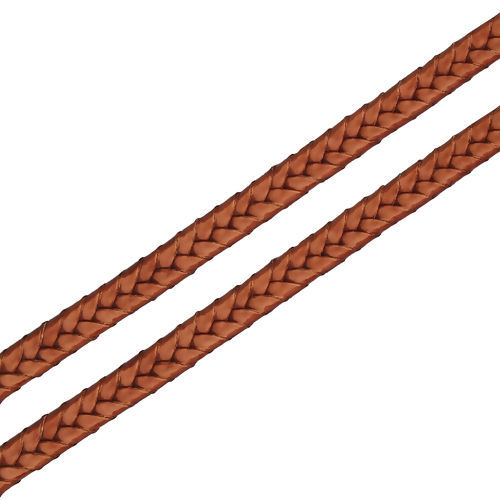 Image de Cordon Tressé en PU Brun 8mm, 3 Yards
