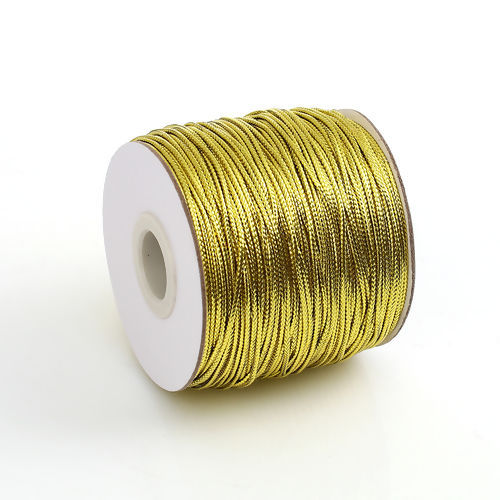 Bild von PVC Geflochtenes Garn Golden 1.5mm, 1 Rolle (ca. 50 Meter/Rolle)