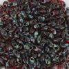 Picture of (Japan Import) Glass Picasso Coated Long Magatama Seed Beads Wine Red Smoked About 8mm x 4mm - 7mm x 4mm, Hole: Approx 1.3mm, 10 Grams (Approx 8 PCs/Gram)