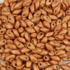 Picture of (Japan Import) Glass Long Magatama Seed Beads Golden Brown Duracoat Galvanized Matte Glitter Powder About 8mm x 4mm - 7mm x 4mm, Hole: Approx 1.3mm, 5 Grams (Approx 8 PCs/Gram)