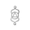 Picture of Zinc Based Alloy Yoga Healing Connectors Flower Agnya/ Ajna
