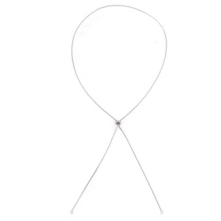 Picture of Wholesale Box Chain Semi-finished Necklace Base For DIY Handmade Jewelry Making, Silver Tone 304 Stainless Steel, Unisex Minimalist Gift Jewelry For Retailer, 80cm(31.5") long, 1 Piece