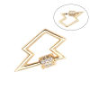 Bild von 1 Stück Zinklegierung Spannwirbel 18K Goldfarbe Zum Abschrauben Transparent Strass