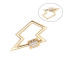 Picture of Zinc Based Alloy Screw Clasps 18K Gold Color Can Be Screwed Off Clear Rhinestone