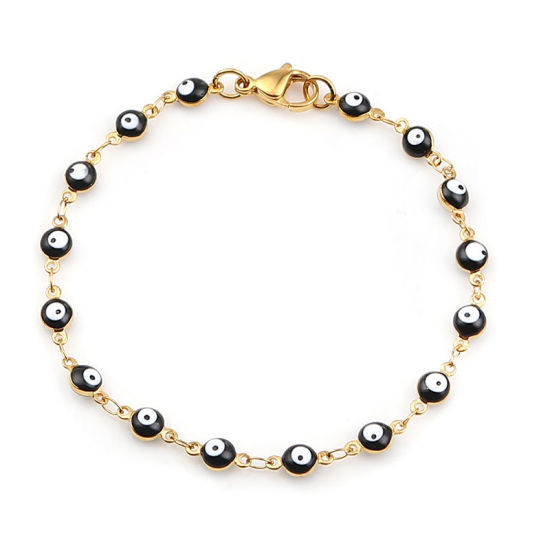 Picture of Stainless Steel Bracelets Evil Eye Enamel